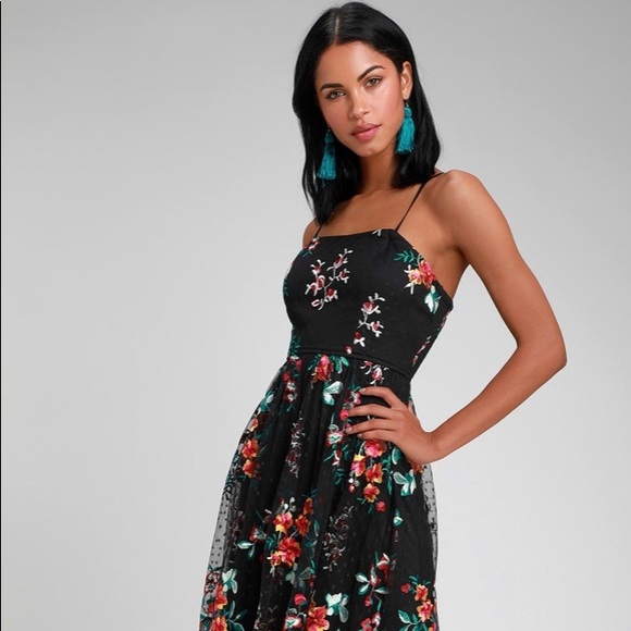 Lulus Dresses & Skirts - Wedding | Showers Knockout Frilly Embroidered Midi